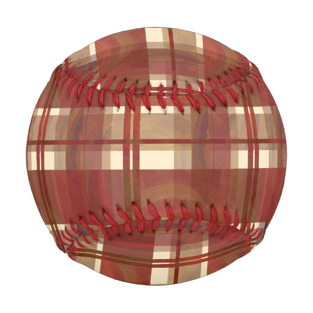 Balle De Baseball Madras Plaid Fall Red (Devant)