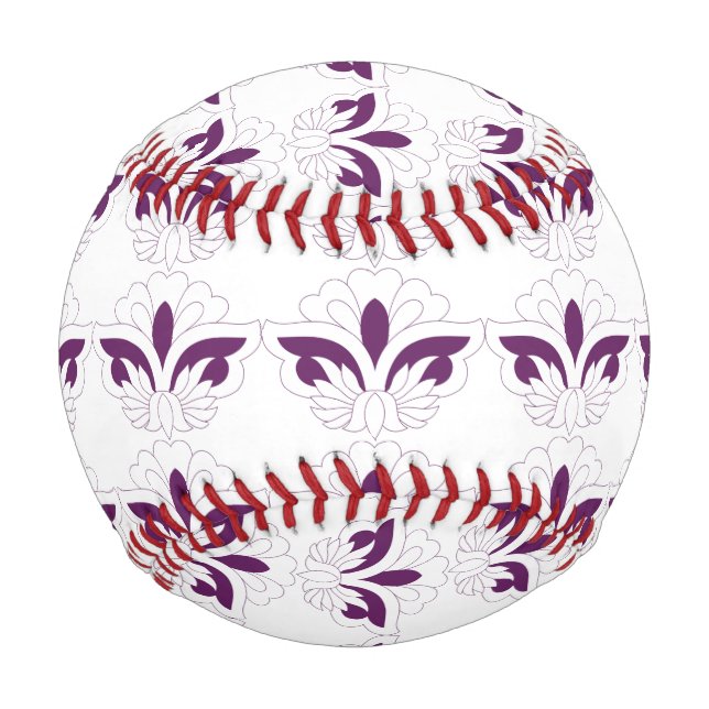 Balle De Baseball Magenta rouge décoratif (Devant)