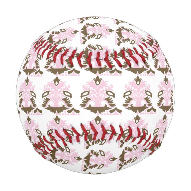 Balle De Baseball Magenta-Rouge, orange jaunâtre (Devant)