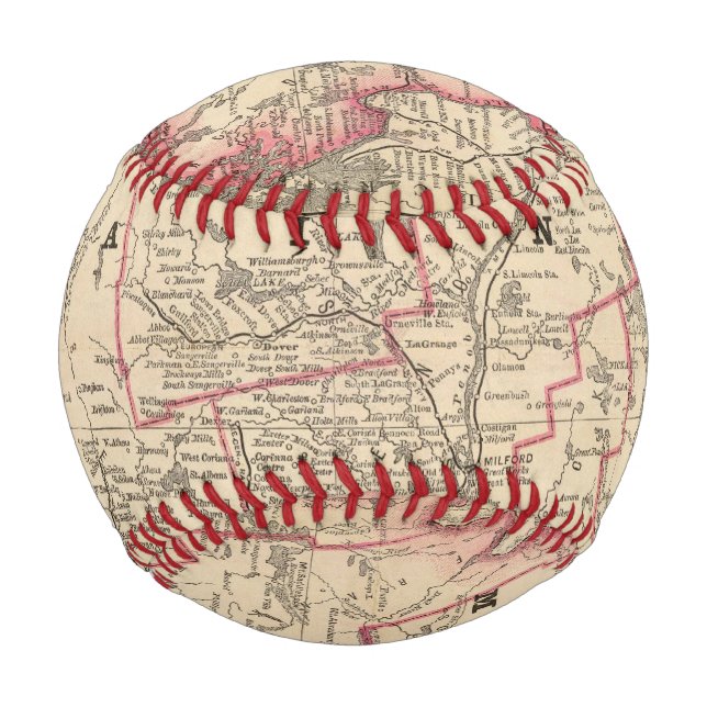 Balle De Baseball Maine 6 (Devant)