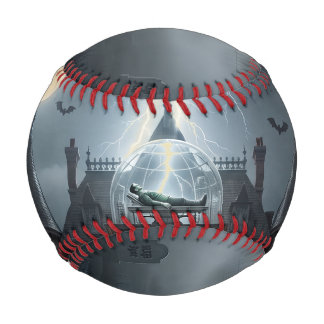 Balle De Baseball Maison d'Halloween avec Frankie, gris foncé