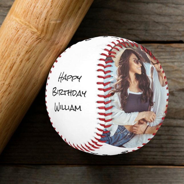 Balle De Baseball Mari Joyeuses photos d'anniversaire Baseball (Créateur téléchargé)