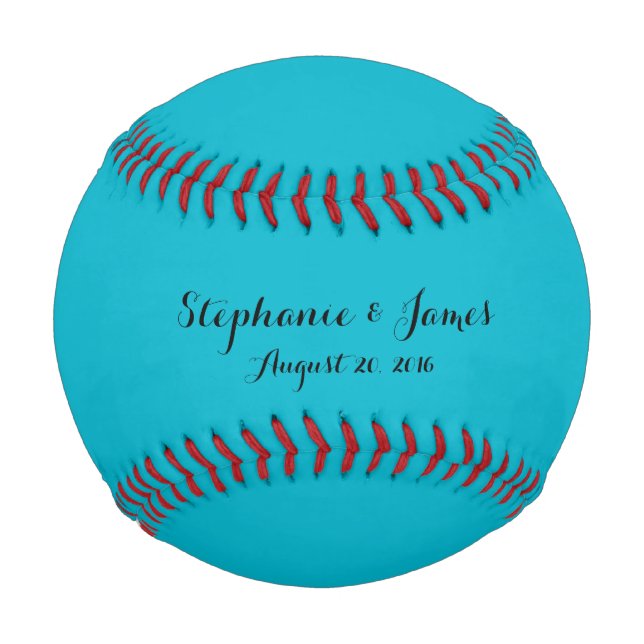 Balle De Baseball Mariage Mariage coloré personnalisable (Devant)