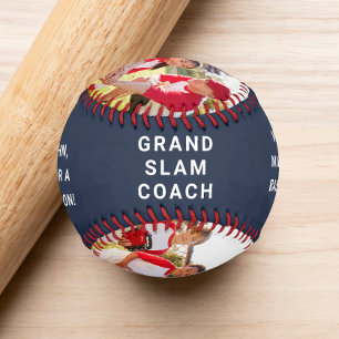 Balle De Baseball Meilleur Coach Ever photo bleu