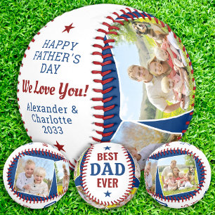 Balle De Baseball Meilleur DAD Ever Custom 4 Photo Happy Fête des pè