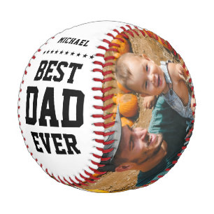 Balle De Baseball MEILLEUR DAD JAMAIS Cool moderne Nom Message Coule