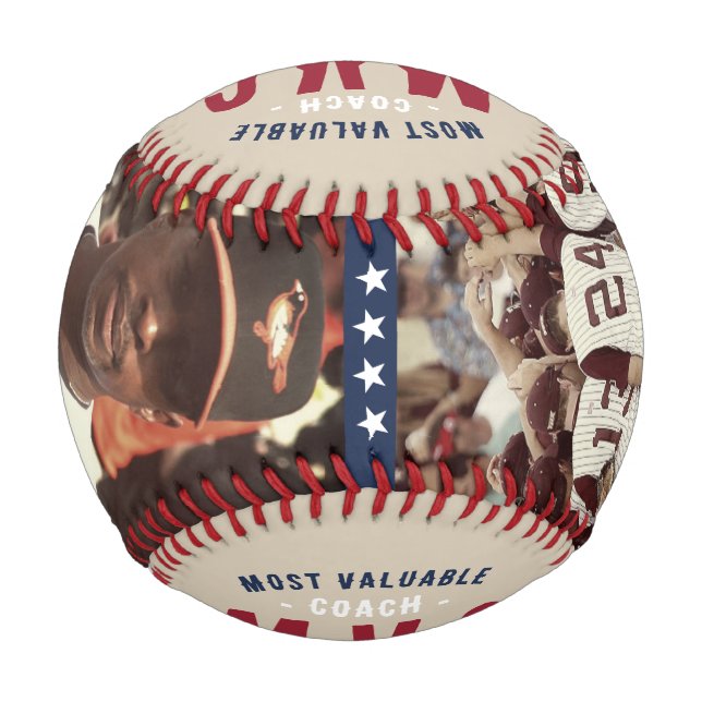 Balle De Baseball Meilleur Entraîneur Jour Full Custom Basball 2 Pho (Dos)