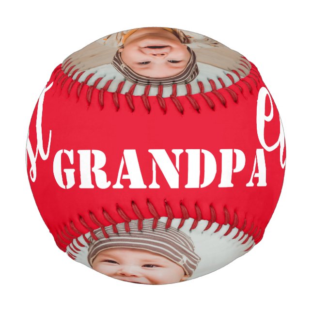 Balle De Baseball Meilleur grand-père Jamais Bois rustique 3 Photo C (Dos)