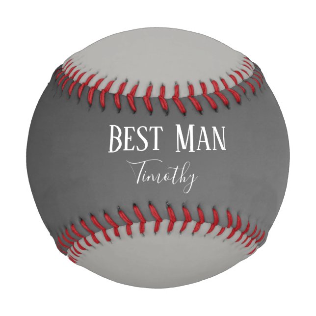 Balle De Baseball Meilleur homme noir et gris (Devant)
