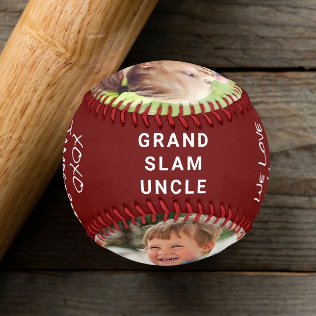 Balle De Baseball Meilleur Oncle jamais rouge photo (Créateur téléchargé)