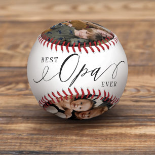 Balle De Baseball Meilleur Opa Ever Script Fête des pères 4 Photo Co