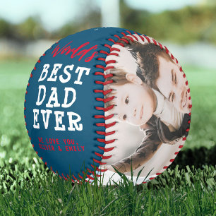 Balle De Baseball Meilleur Papa du Monde 3 Photos Collage Baseball S