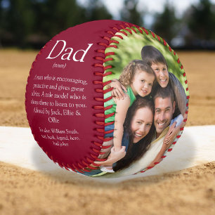Balle De Baseball Meilleur papa du monde Définition 2 - Burgundy pou