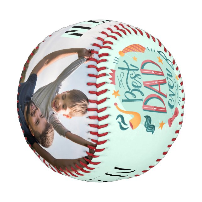 Balle De Baseball Meilleur papa jamais (Angle)