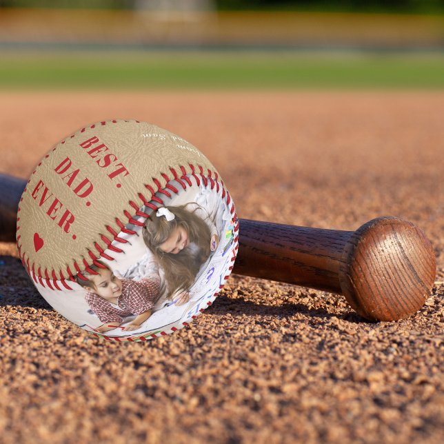 Balle De Baseball Meilleur papa jamais photo collage Happy Fête des  (Créateur téléchargé)