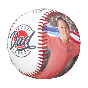 Balle De Baseball Meilleur Papa Jamais Photo Personnalisé Baseball