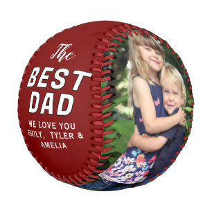 Balle De Baseball Meilleur Papa Personnalisé Photo Fête des Pères