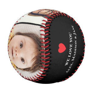 Balle De Baseball Meilleur Papi du Monde Nous T'Aimons Photo Montage