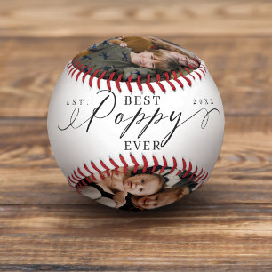 Balle De Baseball Meilleur Pavot Jamais Script Fête des pères 4 Phot