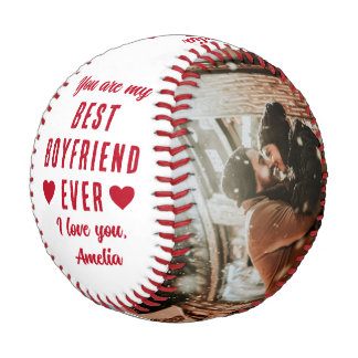 Balle De Baseball Meilleur Petit Ami Ever Coeurs 2 Photos