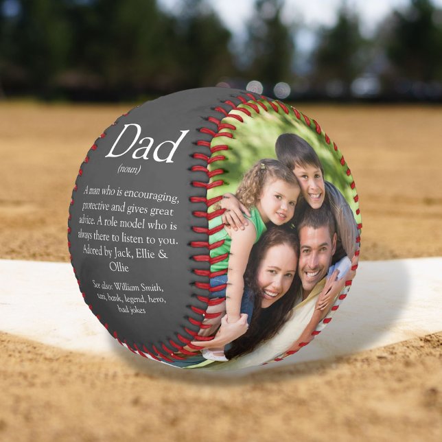 Balle De Baseball Meilleure définition de papa 2 Photo Fun Grey (Créateur téléchargé)