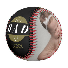 Balle De Baseball Meilleure Fête des pères photo personnalisée pour