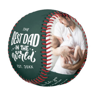 Balle De Baseball Meilleures photos papa Script personnalisé