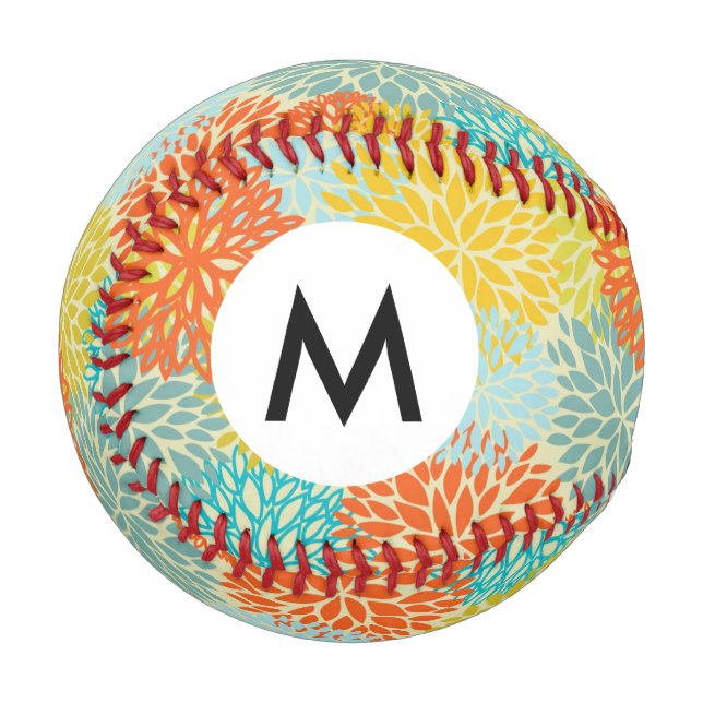 Balle De Baseball Modèle floral 3 (Devant Gauche)
