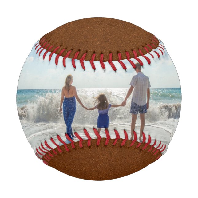 Balle De Baseball Modèle photo et texte personnalisé (Devant)