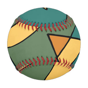 Balle De Baseball Modèle vintage abstrait dessiné à la main