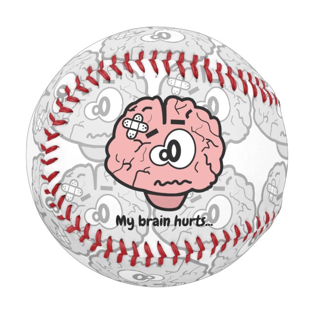 Balle De Baseball Mon cerveau me fait mal (Devant Gauche)