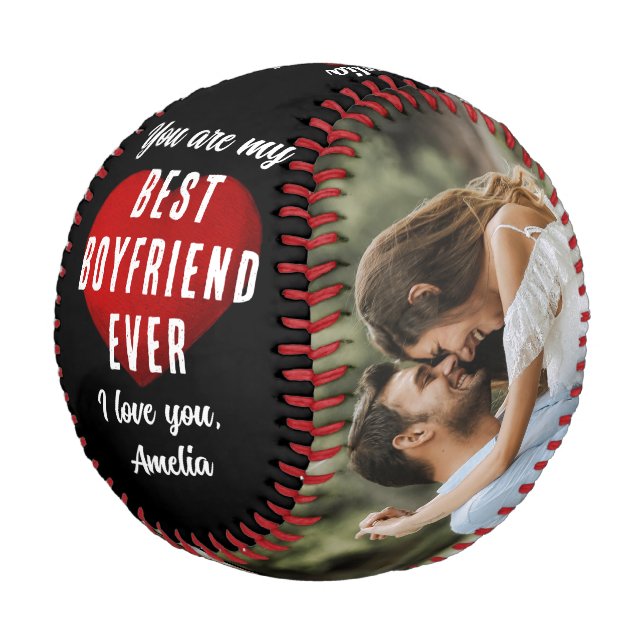 Balle De Baseball Mon meilleur copain Jamais Red Heart 2 Photos (Angle)