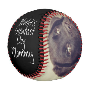Balle De Baseball Mondes personnalisés Meilleur Chien Maman Fête des