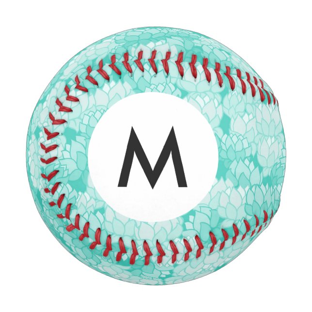 Balle De Baseball Monogramme Lotus motif 2 (Devant Gauche)