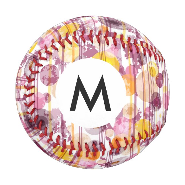 Balle De Baseball Motif blanc rayé (Devant Gauche)