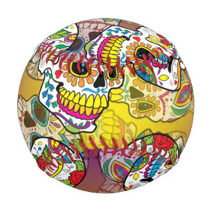 Balle De Baseball Motif de crânes de sucre