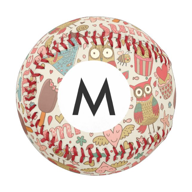 Balle De Baseball Motif D'Été Avec Glace (Devant Gauche)