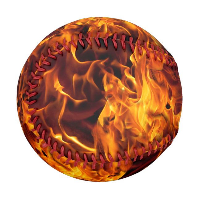Balle De Baseball Motif incendie et flamme (Dos Droite)