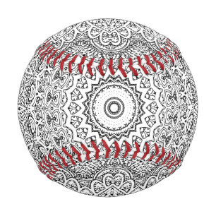 Balle De Baseball Motif Mandala complexe