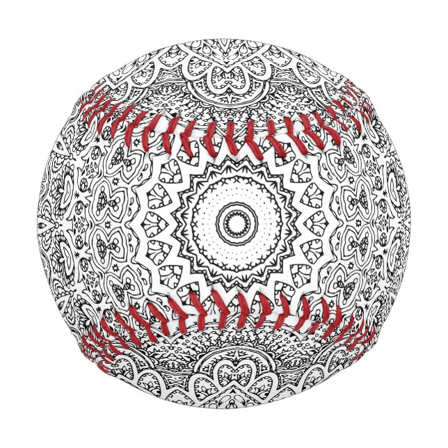 Balle De Baseball Motif Mandala complexe (Devant)