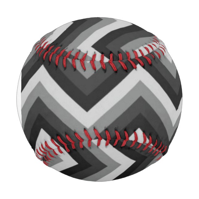 Balle De Baseball Motif Monogram Retro Zig Zag Chevron (Devant)