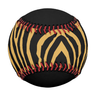 Balle De Baseball motif STRIPE POSTER DE ANIMAL RETRO OR & NOIR des