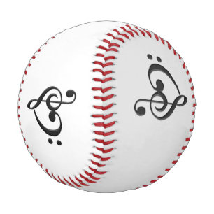 Balle De Baseball Musique Design Coeur deux tons