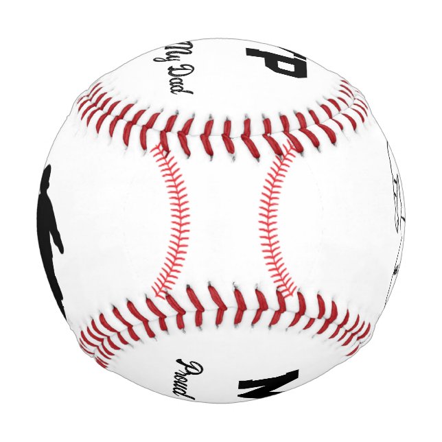 Balle De Baseball My Hero My Dad Custom Baseball  (Devant)