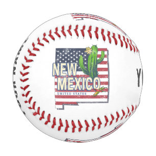 Balle De Baseball New Mexico State États-Unis Carte Vintage USA