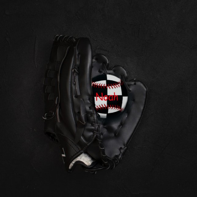 Balle De Baseball Noir et blanc personnalisé Baseball (Créateur téléchargé)