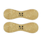 Noir monogrammé et Parties scintillant d'or 14K Ba