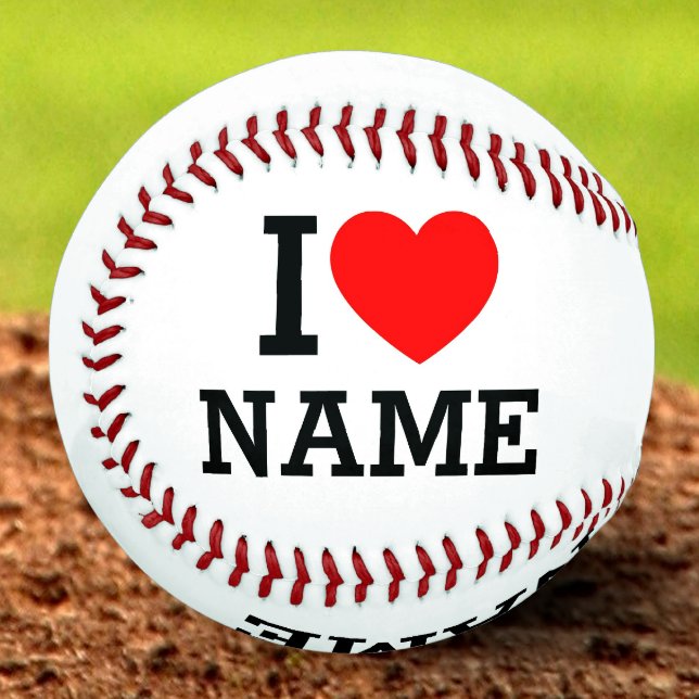 Balle De Baseball Nom du coeur (Créateur téléchargé)