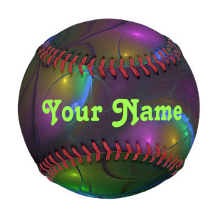 Balle De Baseball Nom moderne abstrait lumineux coloré d'art de