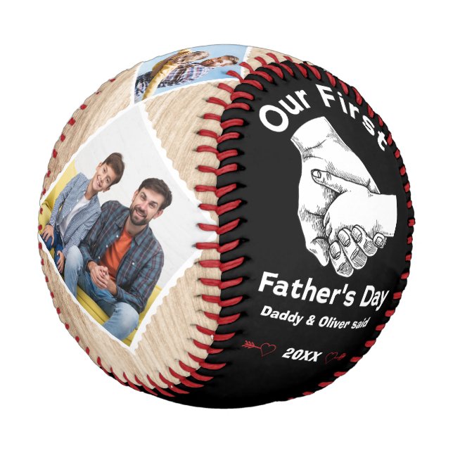 Balle De Baseball Notre première Fête des pères ensemble 2023, Photo (Angle)